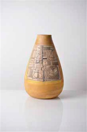 EMILIO SCANAVINO Genova 1922 – Milano 1986 SENZA TITOLO vaso in terracotta,...