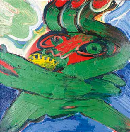 BENGT LINDSTROM Storsjo Kapel 1925 – Njurunda 2008 L’UOMO VERDE, 1974 olio su...