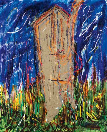 MARIO SCHIFANO Homs 1934 – Roma 1998 PIETRA INUTILE, 1985 tecnica mista su...