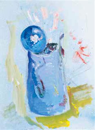 ERNESTO TRECCANI Milano 1920 – 2009 BRICCO BLU, 1990 tecnica mista su tela,...