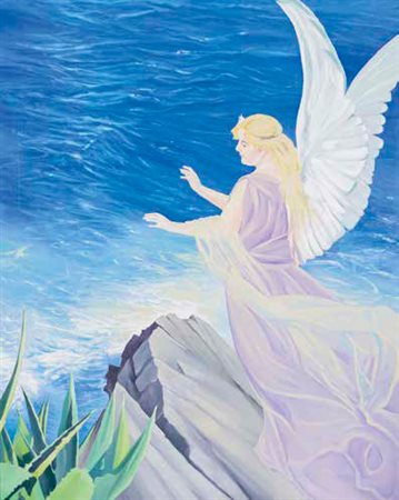 GIANMARCO MONTESANO Torino 1949 DONO CELESTE, 1988 olio su tela, cm 162x130....