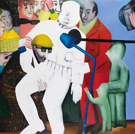 MARCO CINGOLANI Como 1961 ASTRONAUTA FERITO, 1993 tecnica mista su tela, cm...