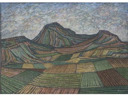 Vittorio Brevi (1927–2003) Paesaggio 50x70 cm Olio su tela