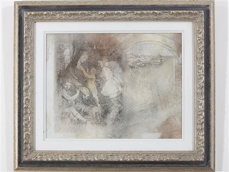 Ido Erani (1945) Senza titolo 35x45 cm Tecnica mista affresco