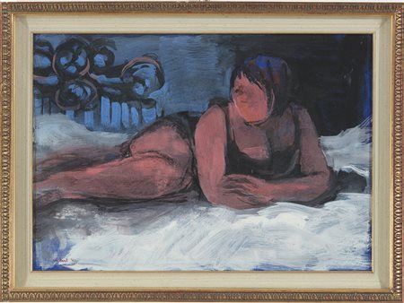 Mario Bardi (1924-1998) Figura 48x67 cm Tempera su cartone
