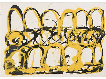 Montevago (1929-2014) Senza titolo 50x70 cm Acrilico su carta