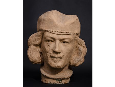 Anonimo (XX secolo) Ritratto di gentiluomo 44 cm Terracotta