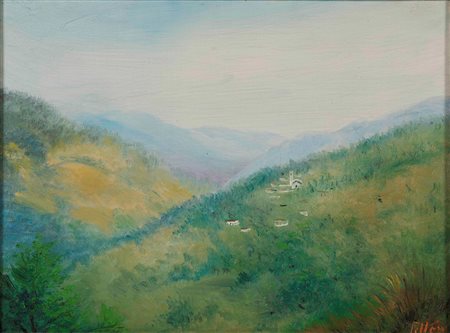 Umberto Lilloni (1898-1980) Appennino Emiliano, 1960 olio su tela, cm 30x40...