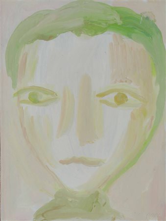 Virgilio Guidi ( 1892-1984) Testa, 1968 olio su tela, cm 40x30 firmato,...