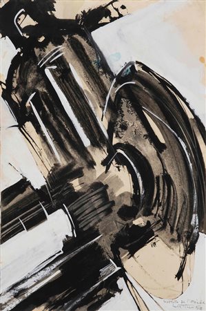 Gianni Bertini (1922-2010) Bozzetto per l'Oriente, 1958 tecnica mista su...