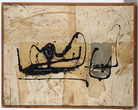 Eugenio Carmi (1920-2016) Senza titolo, 1960 collage e tecnica mista su tela,...