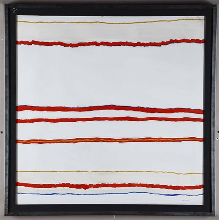 Gianni Stirone (1936) Senza titolo tecnica mista su carta, cm 80x80 firmato...