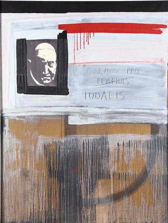 Plinio Mesciulam (1926) Oremus Pro Iudaeis, 1963 tecnica mista su tela, cm...