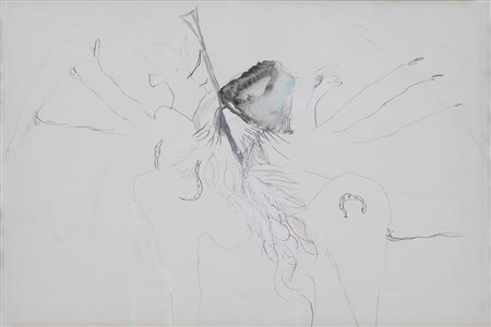 Mario Raciti (1934) Senza titolo, 1985 tecnica mista su carta intelata, cm...