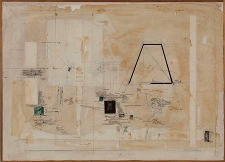 Magdalo Mussio (1925-2006) Senza titolo, anni ‘80 collage e tecnica mista su...