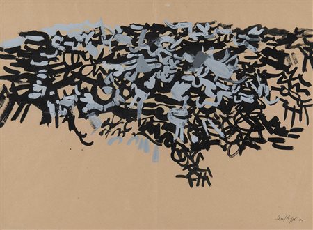 Antonio Sanfilippo (1923-1980) Senza titolo, 1955 tempera su carta, cm 33x47...