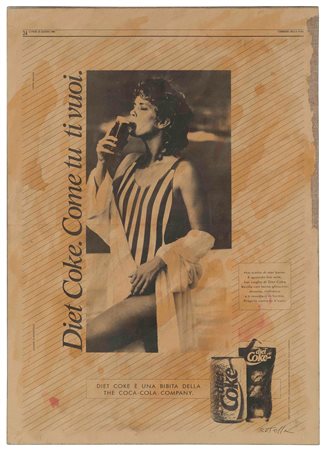 Mimmo Rotella (1918-2006) Come tu, 1990 frottage su carta intelata, cm 56x40...