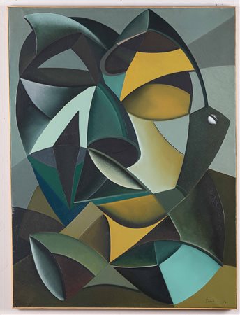 Salvatore Provino (1943) Elementi non, 1974 olio su tela, cm 121x91 firmato e...