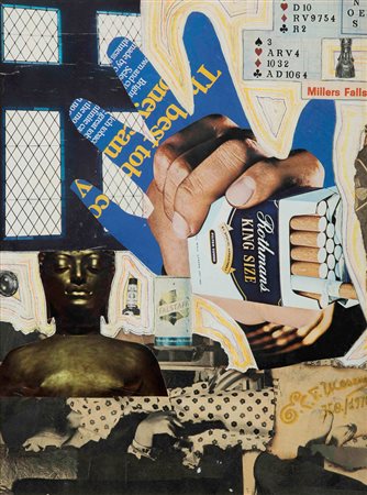 Edouard Mesens (1903-1971) Millers Falls, 1970 tecnica mista e collage su...