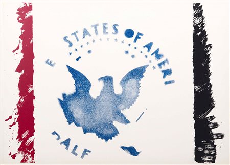 Franco Angeli (1935-1988) Senza titolo monotipo su carta, cm 50x70 firmato in...