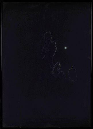 Claudio Parmiggiani (1943) Studio per il Vaticano, 1988 pastello bianco su...