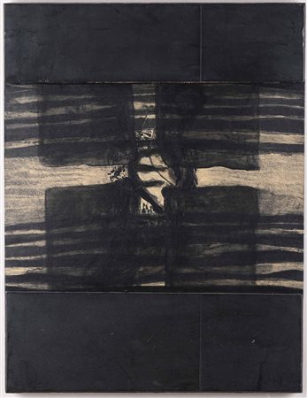 Domenico Bianchi (1955) Senza titolo, 1986 tecnica mista su tavola, cm 80x60...