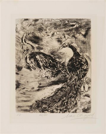 Marc Chagall (1887-1985) Incisione per La Fontaine, 1948 incisione su carta,...