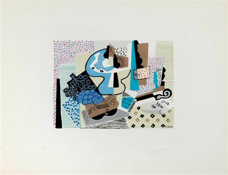 Gino Severini (1883-1966) Senza Titolo tecnica mista su carta, cm 32x41,5...