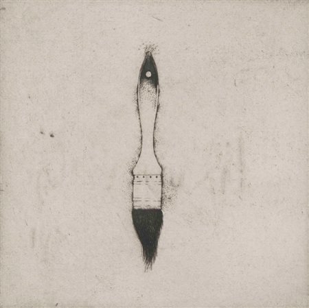 Jim Dine (1935) Pennello, 1973 acquaforte su carta, cm 79x56 firmata e datata...