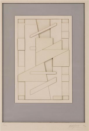 Aldo Galli (1906-1981) Prova, 1978 collage di cartoncino, cm 47x32 firmato in...