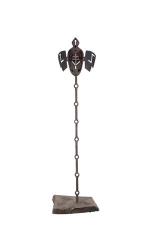 Angelo Canevari (1930-2014) Senza titolo, 1968 ca bronzo patinato e legno, cm...