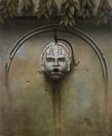 Antonio Nunziante (1956) La fontana olio su tela, cm 60x50 firmato in basso a...