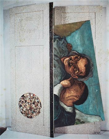 Jiri Kolar (1914-2002) Senza titolo, 1987 collage su cartone, cm 24,5x19,5...