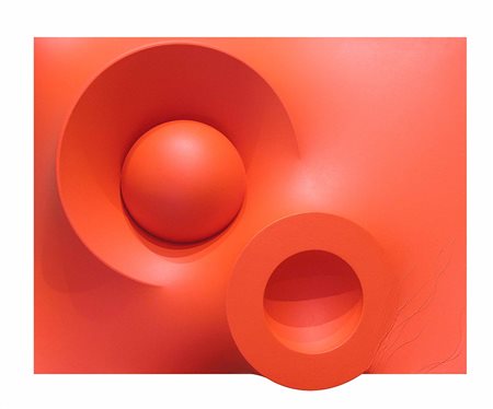 Hector Rigel (1957) Superficie rossa 56, 2015 vernice acro-vinilica su tela...