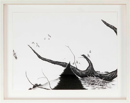 Robyn O'Neil (1977) A Cover-up-meeting on the Mount, 2004 disegno a matita su...