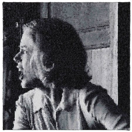 Davide La Rocca (1970) Grace urla, 2005 olio su tela, cm 50x50 firmato e...