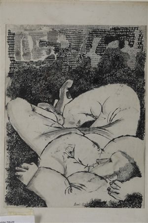 Tullio Pericoli (1936) Personaggio sdraiato china su carta, cm 47x35 firmato...