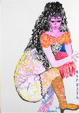 Antonietta Raphael Mafai (1895-1975) Contemplazione, 1958 tempera su...