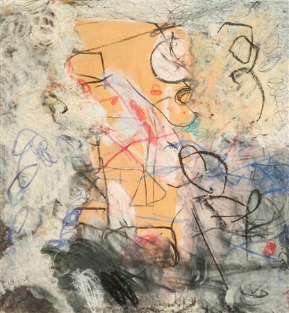 Arie Aroch (1908-1974) Senza titolo, 1964 olio, pastello e carboncino su...