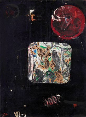 Aviva Uri (1922-1989) Composizione astratta, 1975 ca olio su tela, cm 81x60...