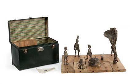 Alik Cavaliere (1926-1998) Il Bimecus, 1962 legno, bronzo, componibile in...