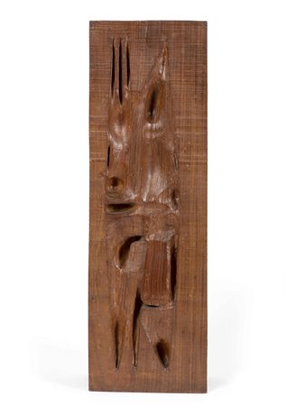 Leon Ferrari (1929-2013) Scultura in legno, 1961 legno, cm 52x18x8 firmato,...