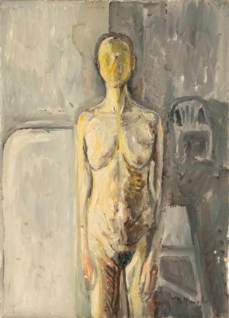 Ofer Lellouche (1947) Senza titolo, 1995 olio su tela, cm 33x24 firmato in...