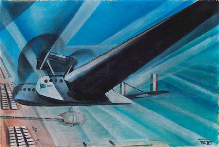 Guglielmo Sansoni (1896-1974) detto Tato Bozzetto preparatorio del dipinto...