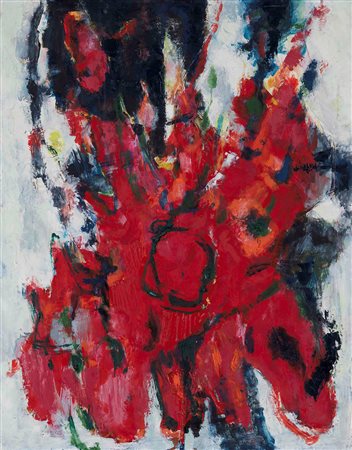 Renato Birolli (1905-1959) Energia di Rosso, 1958 olio su tela, cm 92,5x73...