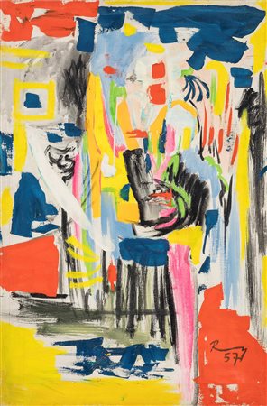 Ralph Rumney (1934-2002) Hiss - Chamber detail (5), 1957 olio su tela, cm...