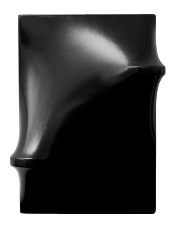 Agostino Bonalumi (1935-2013) Nero, 1967 cirè estroflesso, cm 30x20 firmato e...