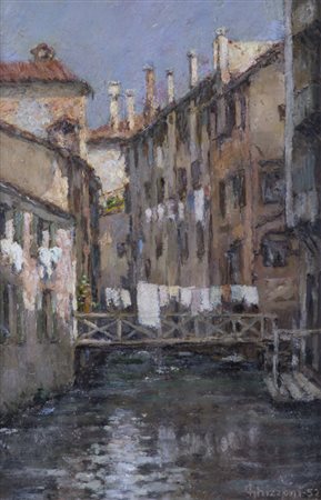 ITALO GHIZZONITreviso - Siletto, 1952Olio su masonitecm 25,5x17,5Firma e...