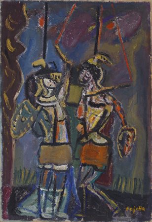 GUIDO PAJETTA (1898-1987)A spada tratta, 1948Olio su telacm 74x51Firma e...