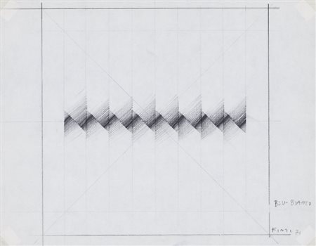 ENNIO FINZI (1931)Senza Titolo, 1971Matite su cartacm 22x28Firma e datazione...